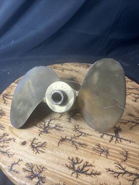 4jc-450 Michigan Vintage Brass Ajc 450 Propeller 2 Blade 10.5 Inch Nautical Decor