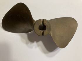 A149 Michigan Brass 2 Blade Propeller. 7 7/8 Wide 5/8 Center Hole