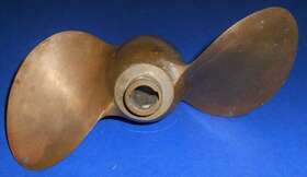 Ajc104 Michigan Vintage Two Blade Brass Propeller #