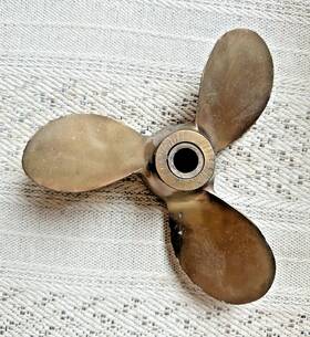 Amc331 Michigan Vintage Brass Boat Propellor Approx 8 Inch Dia