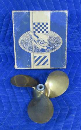 Amc437 Michigan Amc410 Nos Vintage Brass Boat Trolling Motor Propeller Prop