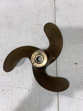 Jwc-12 Michigan Nice Johnson Evinrude Brass 3 Blade Boat Propeller 8 1/4 X