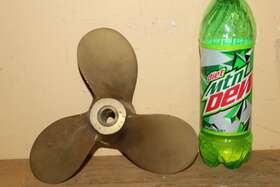Smc439 Michigan Vintage Amc 262 Brass Bronze Boat Motor 3 Blade 8 Inch Propeller