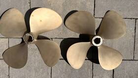 639180 Michigan Wheel 2 Inboard Boat Propellors Nibral 23 X 27 30 Cup Rh And Lh Class 1 Ctm