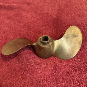 875n Michigan Wheel Brass 2 Blade Propeller 10 In