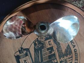 Ajc467 Michigan Wheel 9l-h8 Vtg Propeller Brass 2 Blade Boat 10.5 Inch Stamped
