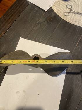 Aj420 Michigan Wheel Vintage 2 Blade Brass / Bronze Boat Propeller 9 Inch