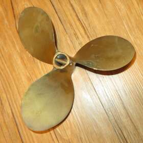 Am281-am201 Michigan Wheel Vintage Outboard Propeller Bronze .81 Inch Bore Pin Drive With Shear Am281 Am201