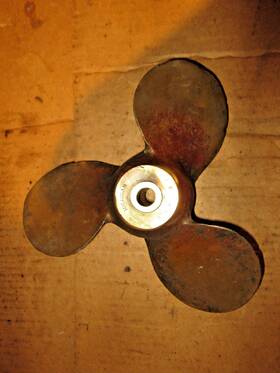 Amc-353 Michigan Wheel Brass 3 Blade Prop Propeller