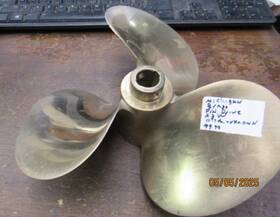 F3w-072 Michigan Wheel Used / Johnson Evinrude Brass Propeller 10 X 12 Pin Drive