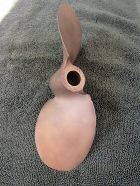 Sr-45 Michigan Wheel J-157 Johnson Antique Outboard Motor Racing Hydroplane Bronze Propeller S45 1930