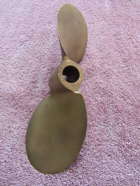 J1197 Michigan Wheel Johnson Antique Outboard Motor Racing Hydroplane Hi-pitch Bronze Propeller P-50
