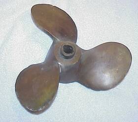 Smc-709 Michigan Wheel Vintage Solid Brass / Bronze Boat Propeller 709 S.m.c. 10 1/4 Inch
