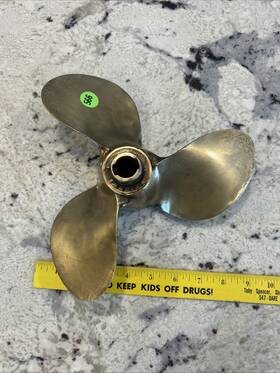 Tp-89470 Michigan Wheel Vintage Brass Boat Propeller 3 Blade Mc Tp 89470