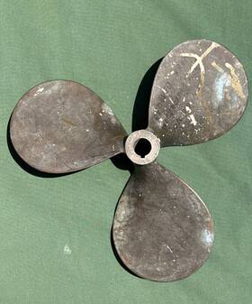Michigan Wheel Tp96443 Vintage Brass Boat Propeller 18x16 Grand Rapids Mid 20th C. 1961
