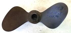 A64265 Oj Johnson Vintage 12 Inch 18 Splines Brass Prop