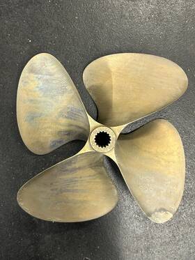 1709 Oj Propeller Ski Pro Ak 709 13.9 X 14.25 4 Blade Mastercraft Prop Splined Bore
