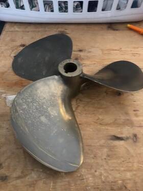 340e4 Oj Propeller Johnson Inboard Boat 13 X Cup Lc 1 Inch Lh 3 Blade