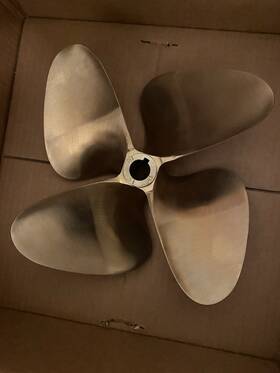 Oj722 Oj Propeller 13 X 4 Blade Inboard Left Hand Nibral 1 1/8 Inch Shaft