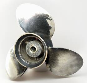 0390831 Omc Propeller Stainless 15.5 Inch X 14 15 Spline Rh Prop Johnson Evinrude