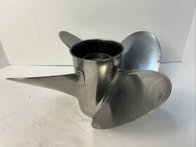 17537 Omc Evinrude Johnson Shooter Propeller Evinrude/johnson Stainless Steel 4 Blade 13 1/2 Inch 15 Spline