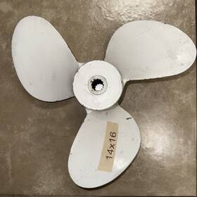 Smc900 Omc Omc/johnson 14x16 3 Blade Left Hand Aluminum Propeller