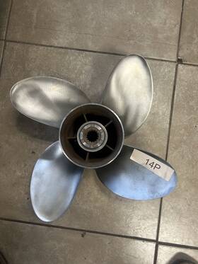 9447752 Power Tech Mercury/powertech 14p Stainless Steel Propeller 15 Spline 4 Blade