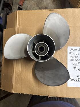 Br33r129m400 Power Tech Bravo 2 Stainless 17 Pitch Propeller