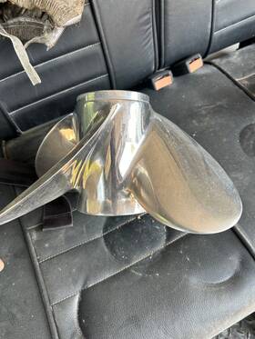 Ptr4r21psf Power Tech Two Stainless 4 Blade Props 17 And 21 Pitch For Suzuki Df115 Or Sim