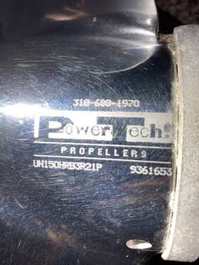 Un150hr93r21p Power Tech Stainless Steel Three Blade Prop