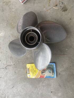 84a4r11pom39 Powertech 4 Blade Stainless Prop Evinrude 25
