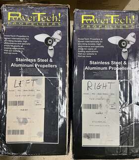 Lfs4r14pcly350 Powertech Left And Right Set 4 Blade Stainless Steel Propellers 16 X 14 Yamaha 350