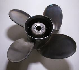 Om250pff619p Powertech Propellers 4-blade 14 Inch Dia 18 P 15 Sp R/h Ss Propeller - Evinrude