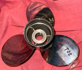Mar-12111-pr-c0 Precision Propeler Turbo Pontoon 1 12 X 11 Stainless Steel Propeller Evinrude Johnson 40-75hp T22