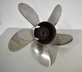 48-875748-23 Quicksilver Highfive 23p Boat Prop Stainless Steel 5 Blade 48-875748 13 Inch