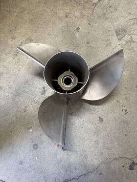 48-89800-19 Quicksilver 15 Inch X 19p Cleaver Ss Propeller Mercury 4.75 P9646