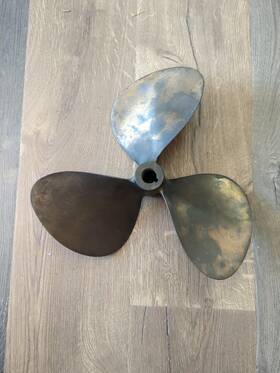 Ni-br1 R&r Vintage Brass Boat Propeller 14 X 13 With 1 Inch Shaft