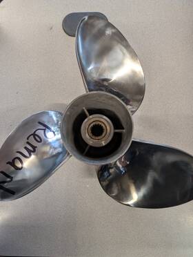 58700-93l21 Suzuki Marine Watergrip 3 X 16 20r Rh Ss Propeller Reman Perfect Condit