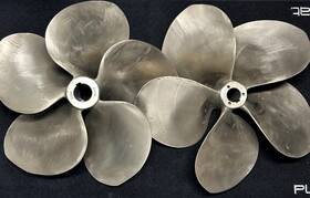 Pp14572 Teignbridge Pair Aquafoil 5-blade Nibral Propellers. Used Originals