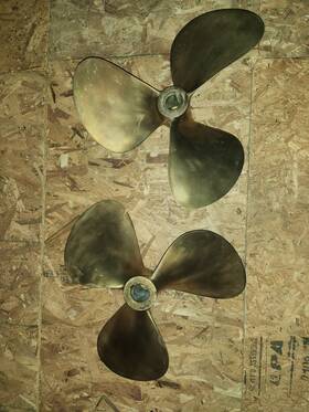 Ppl14127 Teignbridge 17 Inch X19 3 Blade Nibral Inboard Propeller Set. 1.5 Shaft By Aqua Cup