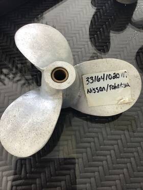33164-1020m Tohatsu 331641020m Nissan/tohatsu Used Oem Propeller 8.7 X 7.7p