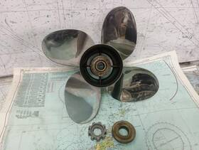 14.25rh21 Turbo Boatersft Resale Shop Of Tx 2508 0201.06 4 Blade Ss Prop W Nut &