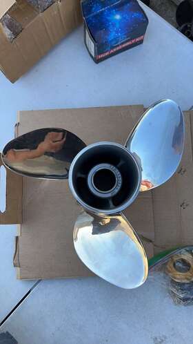 1312-19mss Vif 13 1/2 X 19 Stainless Steel Outboard Boat Propeller Fit Mercury 40-140hp 15tooth