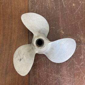 90852-12-b Vintage Propeller Silver Metal Marine Outboard Man Cave Decor