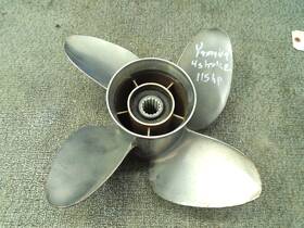 Ym90rxb4r15p Yamaha Suzuki Powertech Stainless Propeller 4 Blade R/h 13.25 X 15p V6 Boat Prop