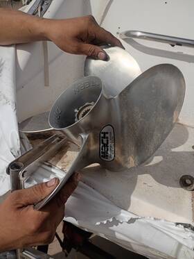 Yp-08006a Young Props 9 1/4 X 12 Stainless Steel Outboard Boat Propeller Fit Tohatsu 9.9-18hp 14 Tooth