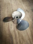 Used Michigan Wheel Stainless Prop 14 1/2 X 17 Pn 033003-1. Fixed Price $170.00.