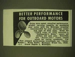 1950 Michigan Wheel Co. Aqua-jet Propellers Ad Better Performance. Fixed Price $17.99.