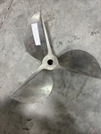 Mercury Cleaver Style Three Blade Stainless Steel Propeller 16" X 21P. Fixed Price $450.00.
