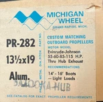 Michigan Wheel PR282 Propeller, Johnson, Evinrude. Fixed Price $110.00.